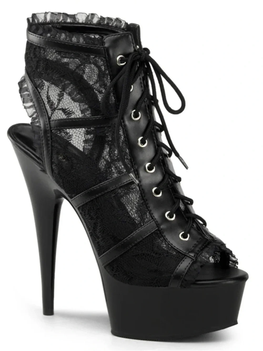 Pleaser | Lace Booties